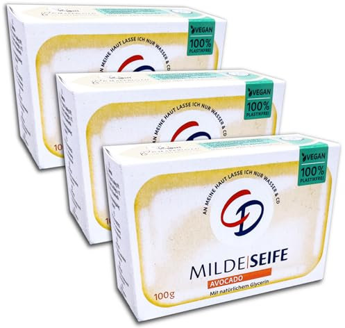 TOPDeal 3 er Pack CD Milde Seife AVOCADO Seifenstück 3 x 100 g