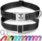 Personalisiertes Hundehalsband für mittelgroße Hunde – Reflektierendes Hundehalsband aus Nylon mit eingraviertem Namen und Telefonnummer, verstellbares Haustierhalsband