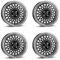 4x Borbet Felgen B 7x17 ET38 4x100 black rim polished kompatibel mit Chevrolet Aveo Kalos Lanos