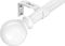 Curtain Poles for Eyelet Curtains White Curtain Pole for Door Curtain Pole Metal with Adjustable Brackets and Round Finials for Living Room, Bathroom, Bedroom（23.6-118inch, White）