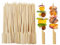VEGCOO 250 PCS Bamboo Paddle Skewers, 9CM Bamboo Grill Sticks for Burgers, Fruits, Kebabs, Buffets & Parties