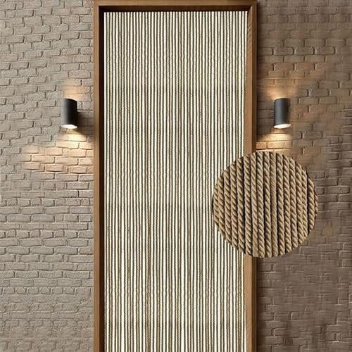 Trente Tenda per porta con lacci, zanzariera per finestre, diverse misure, corde per porta del balcone, zanzariera e perline, 90 x 210 cm