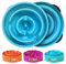 DIGEST+ Slow Feeder Dog Bowl, Slow Eating, Fun Puzzle Feeder, Non-Slip, Anti-Bloat, Medium (Blue)