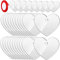 MUSISALY 1 Set Valentinstag Schlüsselanhänger Etiketten Ornament Herzform Hängeanhänger Herzanhänger DIY Herzanhänger DIY Anhänger Acryl Herz Schlüsselanhänger Acryl