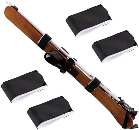 BerryKing easyski - Set di 4 fasce da sci, con imbottitura in gommapiuma, per il trasporto e la protezione degli sci