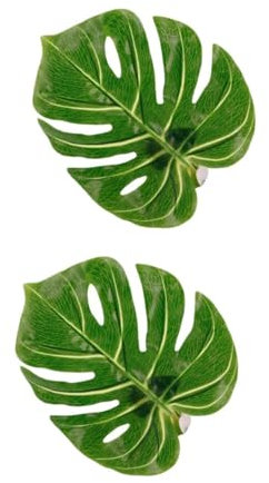 TOPBATHY 2pièces Pince Rideaux Monstera Artificielle avec Clip Décoratif Vert Accessoire Pratique pour Ajustement Facile des Rideaux Le Salon
