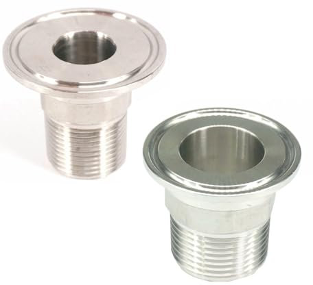 1/2 3/4 1 1-1/4 1-1/2 2 BSP Male x 1.5 2 2.5 Tri Clamp Ferrule 304 Stainless Steel Hex Nut Pipe Fitting(2 inch Tri Clamp,1/2)