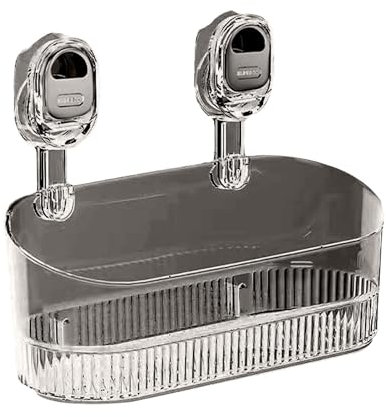 Étagère à ventouse de salle de bain, support de rangement à ventouse ondulé sans perçage | Étagère murale d'angle sans perçage, avec drain inférieur, pour cuisine, salle de bain, douche intérieure