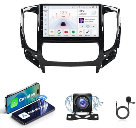 Android 15 Autoradio für Mitsubishi Triton L200 2015-2020 | Hochwertiges kapazitives Touchscreen-Autoradio | CarPlay/Android Auto | GPS-Navigation | Bluetooth | Rückfahrkamera | Plug-and-Play