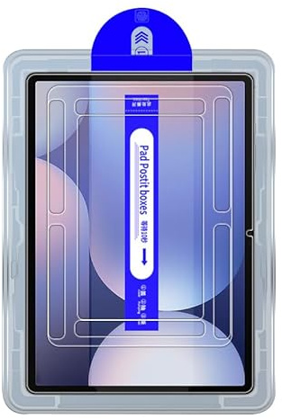 Kepuch Gehärtetes Glas Bildschirmschutz für Samsung Galaxy Tab S9+/S9 Plus 12.4, mit Automatischem Ausrichtungswerkzeug