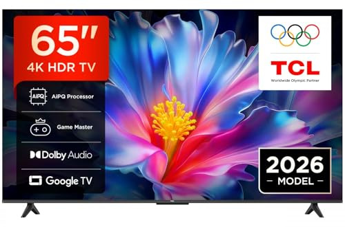TCL 65P6L - Tv 65 Pollici Smart Tv 4K LCD DVB-T2 H.264, H.265 Nero Classe Energetica E