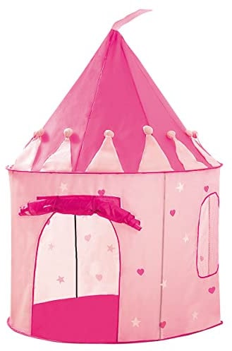 Bino Spielzelt Schloss, Spielzeug für Kinder ab 3 Jahre, Kinderspielzeug (Prinzessinnenzelt aus PES-Material, leichte Reinigung, Kinderzimmer Deko, für mehrere Kinder, Drinnen & Draußen nutzbar), Rosa