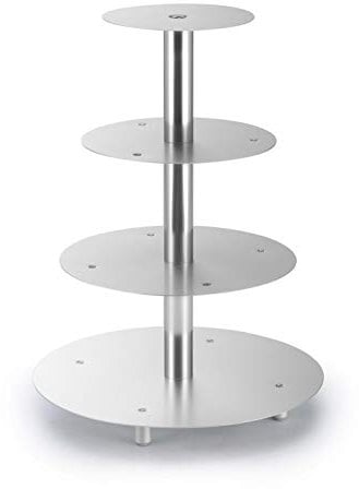 thermohauser Etagen-Tortenständer aus AL, rund, 4-stöckig, Silber (Alu)