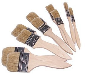 10 Malerpinsel, Pinsel Set Flachpinsel Satz Pinselsatz 5 Größen