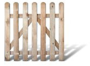 Klassisches Gartenzaun + Friesenzaun Zauntor günstig Maß 100 x 100 cm (Breite x Höhe) aus Kiefer/Fichte Holz, druckimprägniert + genagelt