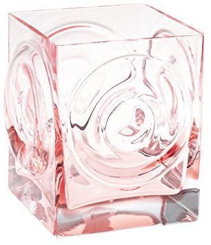 Vaso In Vetro Chicago Rosa Cm18