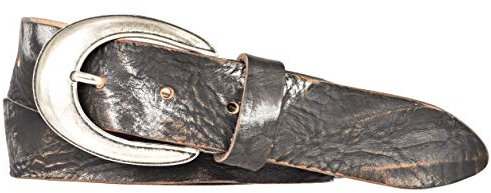Silbergift by Bernd Götz Damen Leder Gürtel 35 mm schwarz-silber Walkleder geprägt Metallic Damengürtel kürzbar (95, Schwarz-Silber)