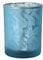 sompex Awhia Windlicht Vase Farne, Farbe:Silber-blau, Größe:10 x 10 cm (S)