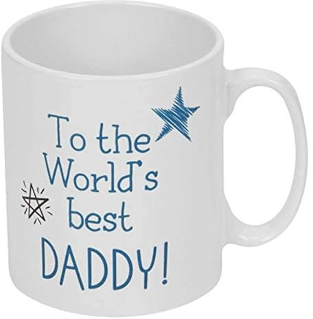 Gift Boxed White Mug with Writing - Fathers Day - Worlds Best Daddy