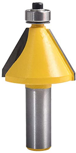 KATUR Chamfer and Bevel Edging Router Bit with 1/2 Shank 30 Degree Woodworking Milling Router Cutter(1/2 Shank 30 Degree)