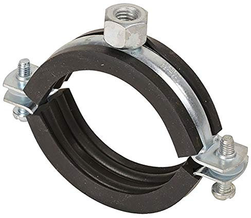 20 Stück - Schraubrohrschelle mit Anschluss M8 Spannbereich 20-25mm (1/2) - Korrossionsschutz durch Verzinkung - mit Schalldämmung - qpool24