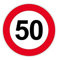 Autocollant Sticker signalisation Plaque Porte Panneau limitation Vitesse 50