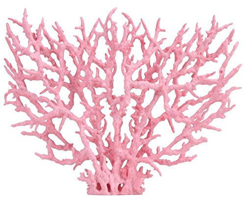 Zerodis Plantes Aquatiques en Plastique d'aquarium, Corail de Simulation vive Artificielle d'aquarium en Plastique pour la décoration de Paysage d'aquarium(Big-Rose)