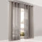 SIMPVALE 2 Panneaux Rideaux Voilages Voile à œillets Transparents pour fenêtres, Balcon, Salon Décoration (Largeur 140cm x Hauteur 245cm, Marron)