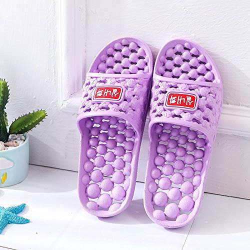 Nwarmsouth Strandschuhe Showe,Bad Badeschuhe, Massage Bequeme Sandalen-lila_39-40,Badelatschen Unisex Pantolette
