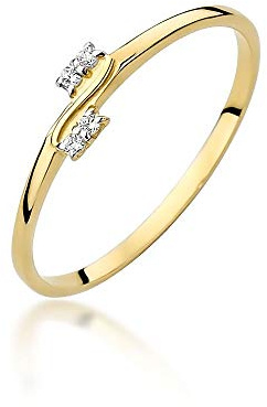 Damen Versprechen Ring Verlobungsring Antragsring 585 14k Gold natürlicher echt Diamant Brillanten