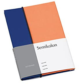 Semikolon 364857 Leporello Cutting Edge 12,2x17,7 cm - 13 Fotos 10 x 15 cm - Ziehharmonika-Fotobuch - cobalt peach