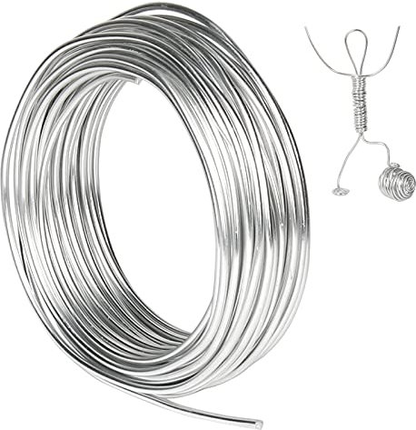 Tenn Well 9 Gauge Aluminum Craft Wire, 50 Feet 3mm Bendable Armature Wire