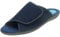 ALBEROLA. Zapatilla de Casa en Rejilla de Nailon para Hombre. Punta Abierta y Ajuste con Velcro para Varios Anchos. Marino Talla 44