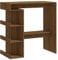 vidaXL Bartisch mit Regal Bartresen Stehtisch Tresentisch Bistrotisch Küchentisch Loungetisch Tisch Braun Eiche-Optik 100x50x101,5cm Holzwerkstoff
