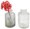 2er Set Glasflaschen Jazz - kleine Vase, Blumenvase, Tischdekoration, Glasvasen, Landhaus (Klar)