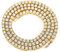 Homxi Kette für Herren,Kastenkette 3mm Ketten Männer 61 cm Kasten Kette mit Weiß Zirkonia Halsketten Männer Legierung Ketten für Herren Gold