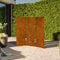 Home Deluxe - Sichtschutz Treeflow - 120 x 41,5 cm - wetterbeschändig, edle Rostoptik I Rostschild, Gartenstecker, Roststecker