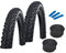 Ziegenpeter 2 x Schwalbe Black Jack Drahtreifen // 54-559 (26x2,10') + Schläuche + Reifenheber, Variante:SV-Schläuche (Impac), Ausführung:Schwarz