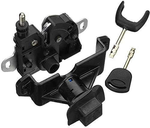 VHEUHZ Motorhaubenschloss komplett Satz 2x Schlüssel kompatibel mit Ford Transit MK7 6C1A16D748AB 8T1A16700AA 4956236 8T1A-16700-AA 1476762 4887422