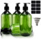 Seifenspender Shampoo Flaschen zum Befüllen Duschgel Spender 4 Stück Pumpspender 500ml Pumpflasche Shampoospender mit Wasserfesten Etiketten Trichter