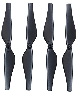 BURGHR Zubehör für Drohnen for DJI for Tello 4 STÜCKE Fernbedienung Propeller Heißer Spielzeugteile Hochwertige Bunte Propeller for DJI for Tello Drone Blade Zubehörteile austauschbar (Color : Svart