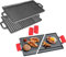 Cast Iron Reversible Griddle Frying Pan | Large Induction Non Stick Griddle Skillet Pan for Meat Veg, Fish Set All Hob Cookware | Silicon Safe Grip Handle (H&T-01)