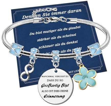 VGWON Inspirierende Armbänder für Damen und Mädchen - Geburtstagsgeschenk für sie - 316L Edelstahl Lasergravur Text - Inklusive Grußkarte und Geschenkbox 160