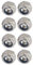 MACHSWON Hex Lock Nuts for Machinery Industry Home Appliances Nylon Insert Self-Locking Nuts Stainless Steel Anti-Loose Locknuts M12 x 1.25mm 8pcs