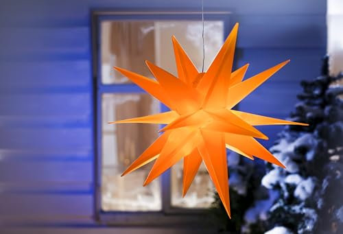 LED-Außenstern Weihnachten (Farbe: orange)
