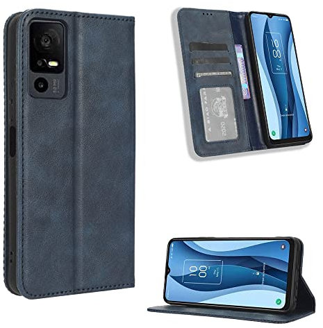 BellaCase TCL 40 NxtPaper 5G Coque [Étui Portefeuille] [Fonction Support] [Slots pour Cartes] [Couverture à Rabat Magnétique] Compatible avec Le Smartphone TCL 40 NxtPaper 5G(Bleu)