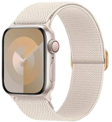 Msksjer Kompatibel mit Apple Watch Ultra/Ultra 2 Armband 49mm 46mm 44mm 45mm 42mm(Series 3 2 1) Damen Herren, Nylon Solo Loop Elastisch Stoff Sport Armbänder für iWatch Series 10 9 8 7 6 SE 5 4