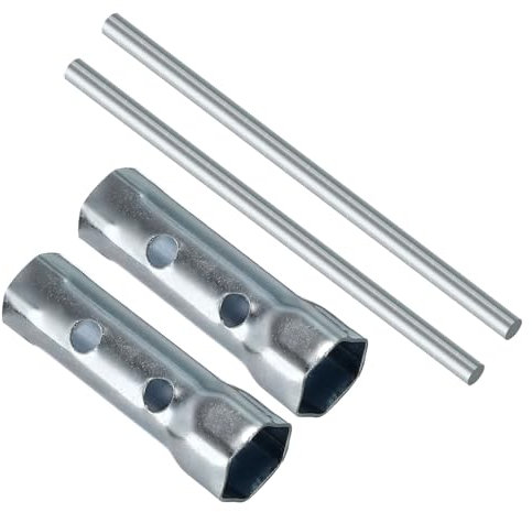 CoCud Clé à Bougie d'Allumage pour Moto à Double Extrémité, 16-18mm, Douille à Emmanchement Profond avec Barre - (Applications : pour Automobile), 2 Pièces