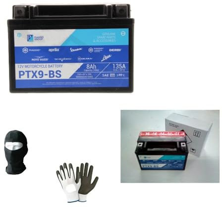 KOMPATIBEL MIT Honda FMX 650 Jahr 2005 al 2006 Batterie PTX9-BS YTX9-BS GELIEFERT GELADEN UND BEREIT FÜR DEN Einsatz MOTORRADBATTERIEN 8AH Ampere 12VOLT 150X87X105MM