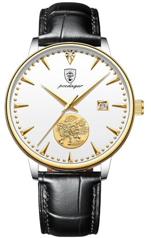 DAXIAOYU Klassische automatische mechanische Herrenuhr, Tourbillon-Leder, wasserdicht, Kalender, Business-Mode, Luxus-Herrenuhren, leuchtender Chronograph, Schwarz, Luxuriös